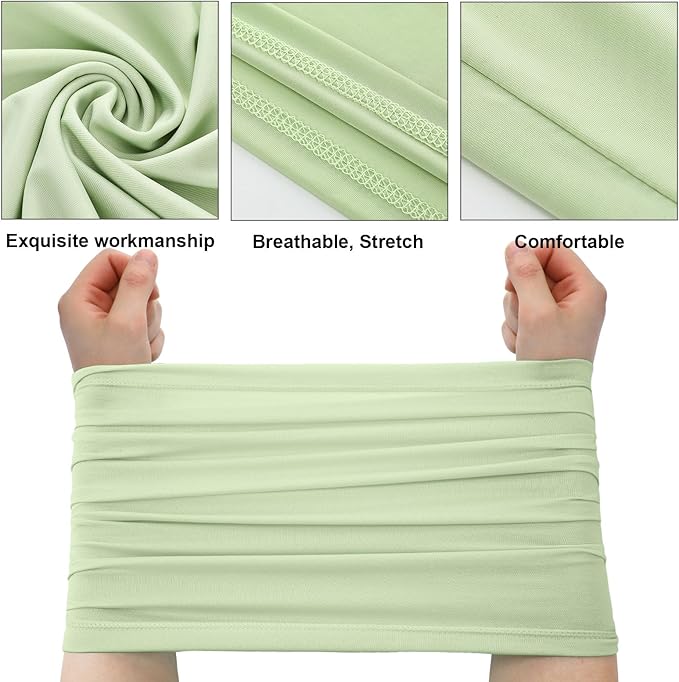 Geyoga 6 Pieces Summer UV Protection Cooling Neck Gaiter Face Clothing Neck Gaiter Mask Scarf Sunscreen Breathable Bandana