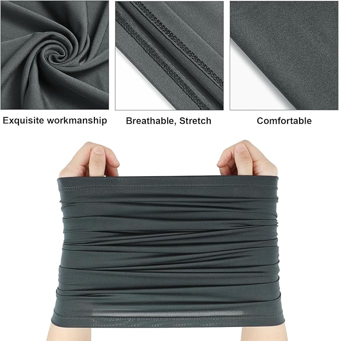 Geyoga 6 Pieces Summer UV Protection Cooling Neck Gaiter Face Clothing Neck Gaiter Mask Scarf Sunscreen Breathable Bandana