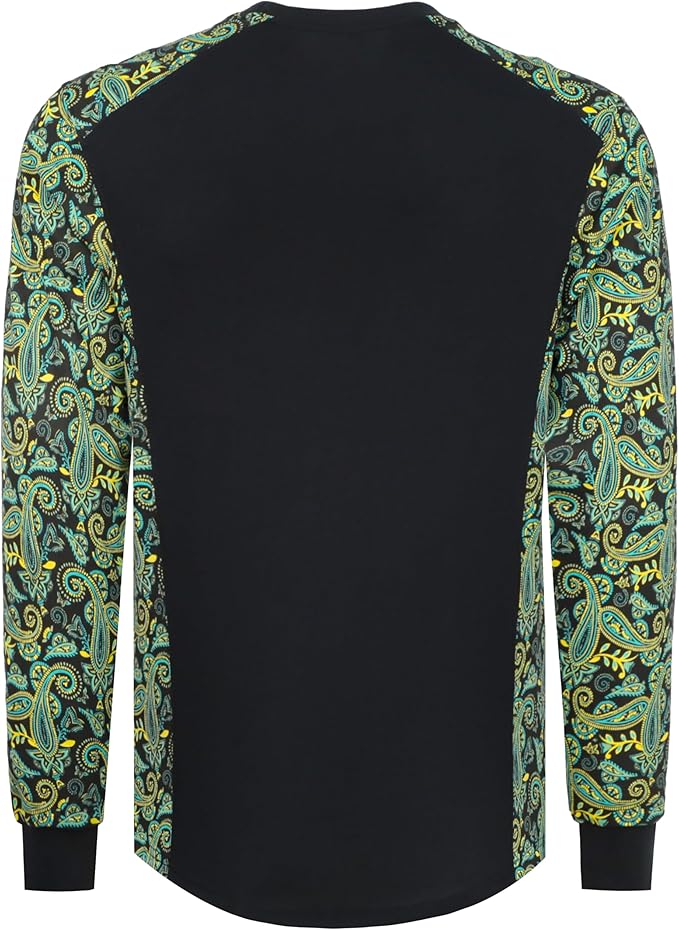 BOCOMAL FR Shirts Crewneck 5.5oz Lightweight Cotton Paisley Camo Two-Tone Flame Resistant Long Sleeve CAT2 Work Shirt