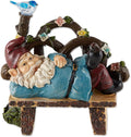 Zingz & Thingz Day & Night Garden Décor Solar Statue Figurine, 9.5x5.5x9.75, Afternoon Nap Gnome