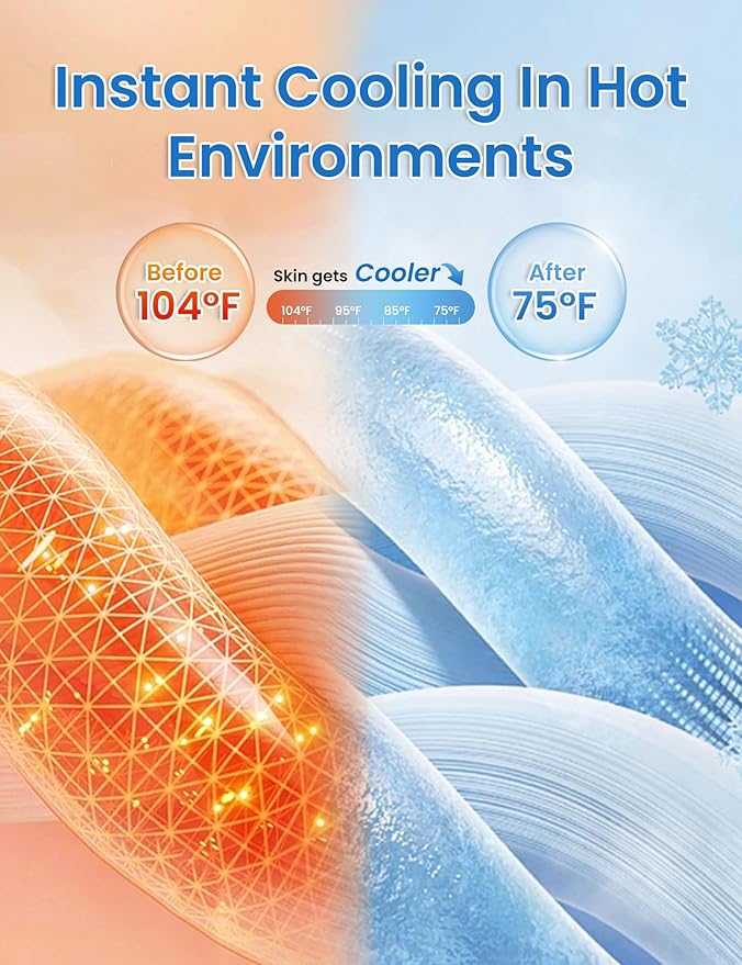 HENNCHEE Cooling Safety Vest for Men & Women, 12PCS Ice Packs, Body Cool Clothing for Hot Weather Outside Workers