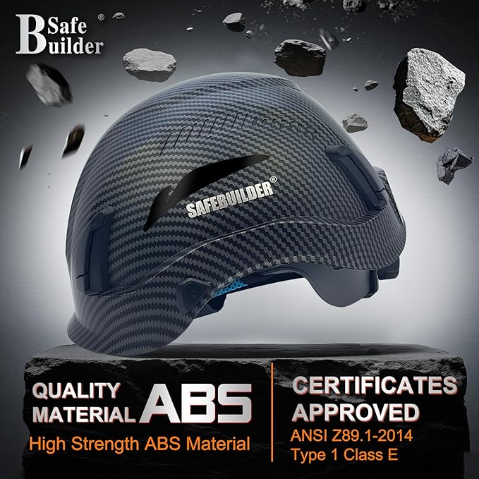 Safety Helmet Hard Hats Construction Head Protection 6-Point Suspension Lightweight Work Outdoor,Industrial ANSI Approved