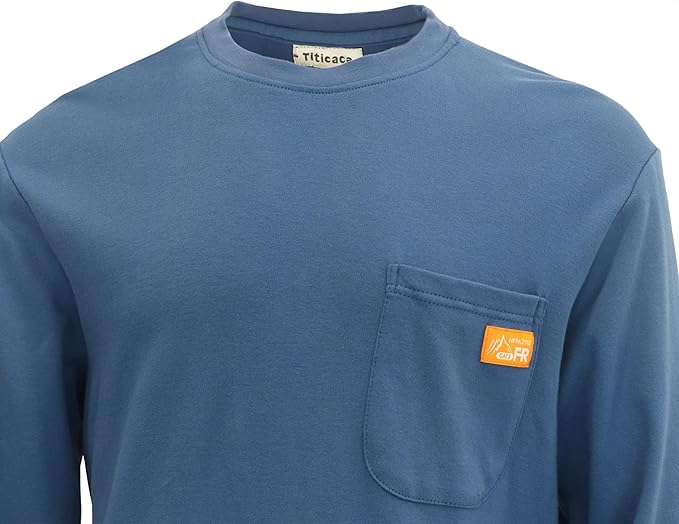 Titicaca FR Shirts Flame Resistant T Shirts 100% Cotton Men's Pre-Washed Fire Retardant T-Shirts