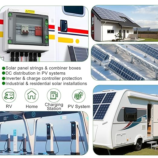 10pcs gPV Solar PV Fuse Link 10A 1000V DC 10x38mm Fuse 33kA Breaking Capacity for Solar, PV Combienr Box (10 Amp)