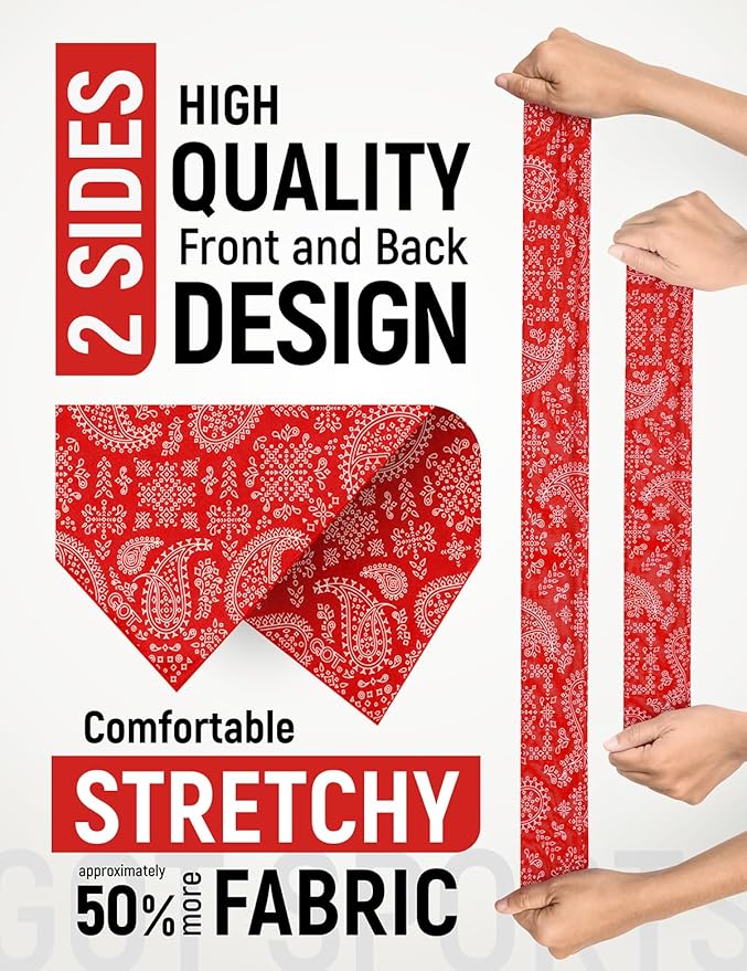 GOT Sports UPF 50+ Cooling Bandana for Men & Women - Thermoregulation, Moisture-Wicking, Sun Protection Bandana Neck Wraps