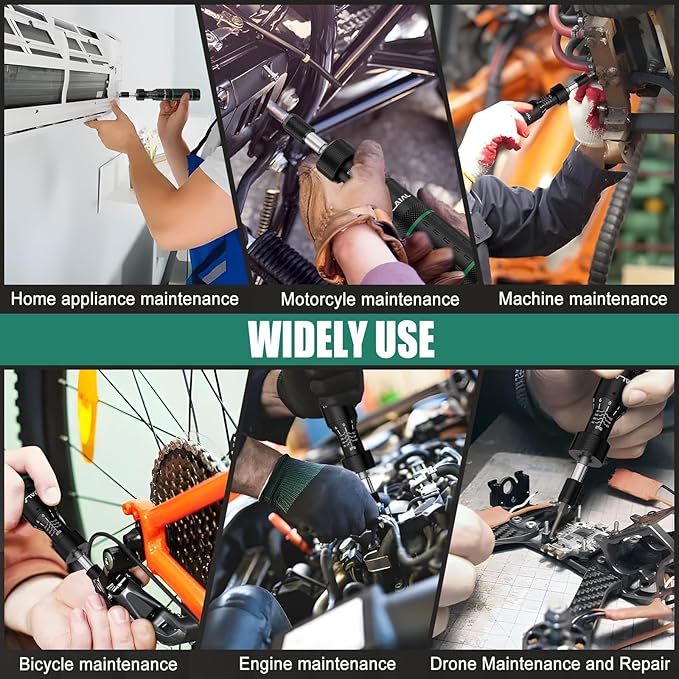 Torque Screwdriver Set 10-70 in-lb, Adjustable Inch-Pound Torque Driver Kit with S2 Steel Bits & Case – Prevents Over-Tightening for Scope Mounting, Electronics & Bicycle Maintenance