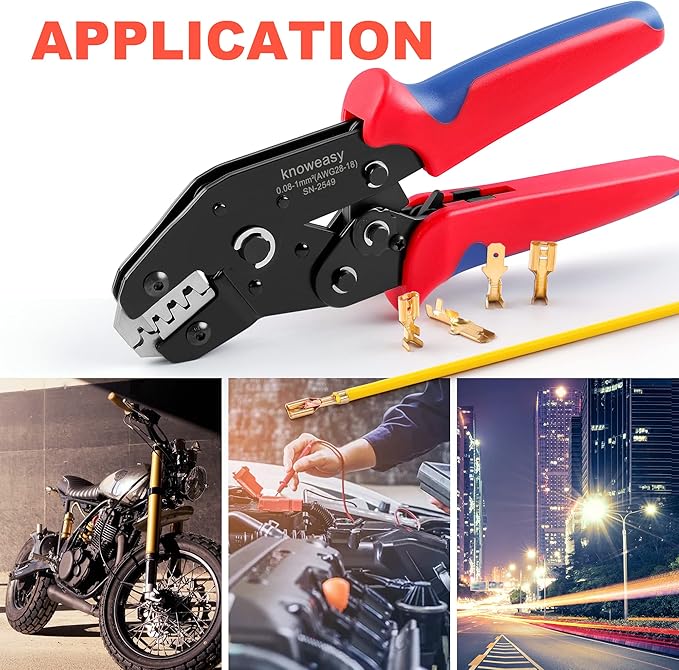Knoweasy JST Crimper and Molex Crimper Compatible with JST, Dupont, Molex terminals - Precision Wire Crimp Tool