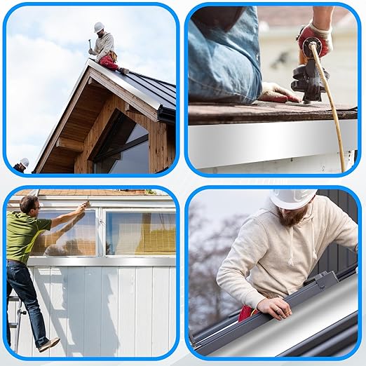 Aluminum Roof Flashing Roll - Sealing Windows, Doors, Siding & Roofing Ideal for Moss & Mildew Prevention (8" x 20')