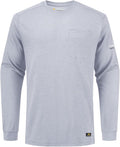 FR Shirts for Summer Crew T-Shirt 5.5OZ Heather Jersey Flame Resistant Long Sleeve Crew T Shirt CAT2