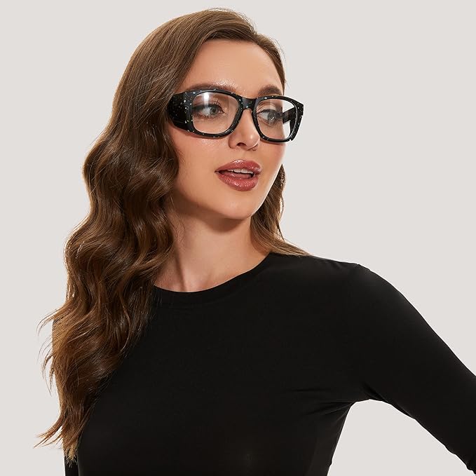 UKNOW Safety Glasses - Anti Fog Lenses - Eye Protection with Side Shields - ANSI Z87.1 Protective Eyewear - UV Protection