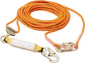 Fall Protection Safety Rope 150FT Roofing Harness Safety Lanyard Tree Climbing Line Kit with Alloy Steel Grab Snap Hooks Shock Absorber Heavy Duty Roof Safety Equipment ANSI CE