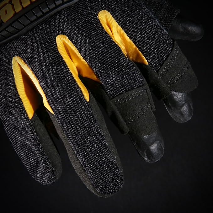 Ironclad Framer; Carpenter Work Gloves, Open Finger Dexterity, Performance Fit, Durable, Machine Washable, (1 Pair), FUG-06-XXL,Grey/Black