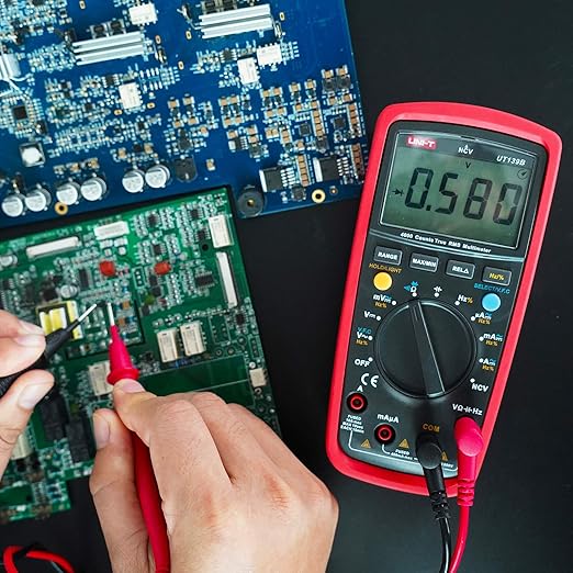 UNI-T Multimeter Kit UT139B, Volt Ohm Meter Capacitor Tester Frequency Meter True RMS Auto/Manual Ranging 4000 Counts