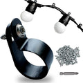 300 Pack 1/4 in Rope Light Clips Black,Rope Light Clips p-Style Mounting Clips Plastic Cable Clamps for Wire Management (Black-300p, 1/4)