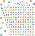 2400 Pcs Small Stickers for Kids,Easter Egg Mini Sticker Colorful Paper Decals 10 Egg Styles Self-Adhesive Stickers for Party Envelopes Scrapbook Gifts DIY Supplies,0.5in（Egg）