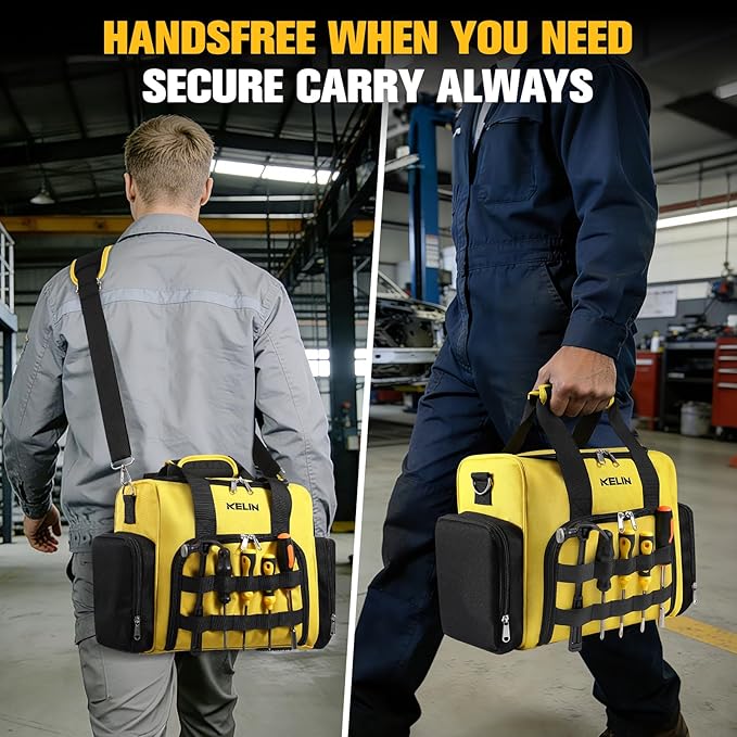 KELIN Tool Bag Box Organizer, Wrench Organizer, Toolbox, Tool Bags for Men Storage, Electrician Tool Bag, Caja De Herramientas, Birthday Gifts for Him Dad, Gadgets for Men, Father's Day Gift Ideas
