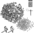 Fence Wire Mounting Clips – 200 Pack Stainless Steel Clamps with Screws – Compatible with 12-16 Gauge Wire and Wood Fence Posts