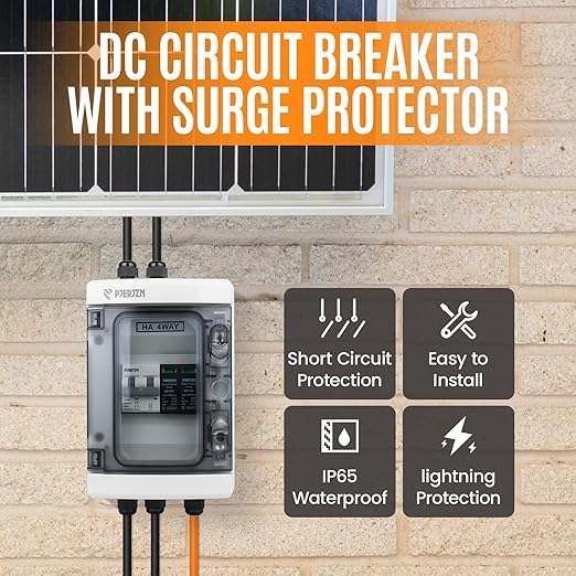 Solar Combiner Box (1 in 1 Out/2 in 2 Out/3 in 3 Out/4 in 4 Out) PV Combiner Box with 1000V DC 40A MCB & 20-40KA SPD Power Distribution Box (1String 1in1out)