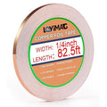 LOVIMAG Copper Tape (1/4inchX82.5FT), Copper Foil Tape for Stained Glass, Copper Tape Conductive Adhesive for Guitar and EMI Shielding, Soldering, Crafts, Electrical Repairs, Grounding, DIY(1Rolls)