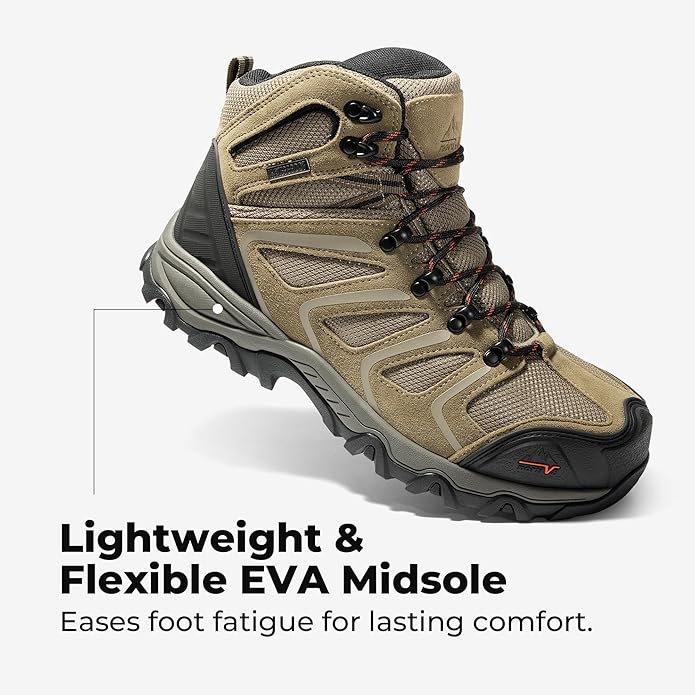 NORTIV 8 Waterproof Work Boots for Men Steel Toe Safety Construction Boots ARMADILLO-STL