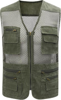 Gihuo Men's Fishing Safari Vest with Pockets for Summer Travel