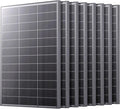 N-Type 100W 12V Solar Panel, 8-Pack (800W Total), 25% High-Efficiency Compact 16BB Monocrystalline Solar Panels for RV, Off-Grid, Cabin & Home Backup Power