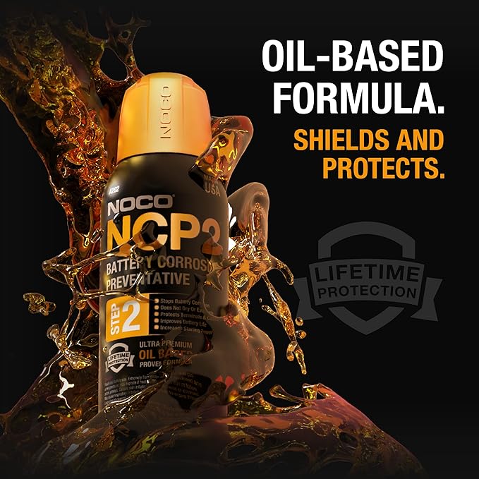 NOCO NCP2 A202 12.25 Oz Oil-Based Battery Corrosion Preventative, Corrosion Inhibitor, and Battery Terminal Protector Grease Spray