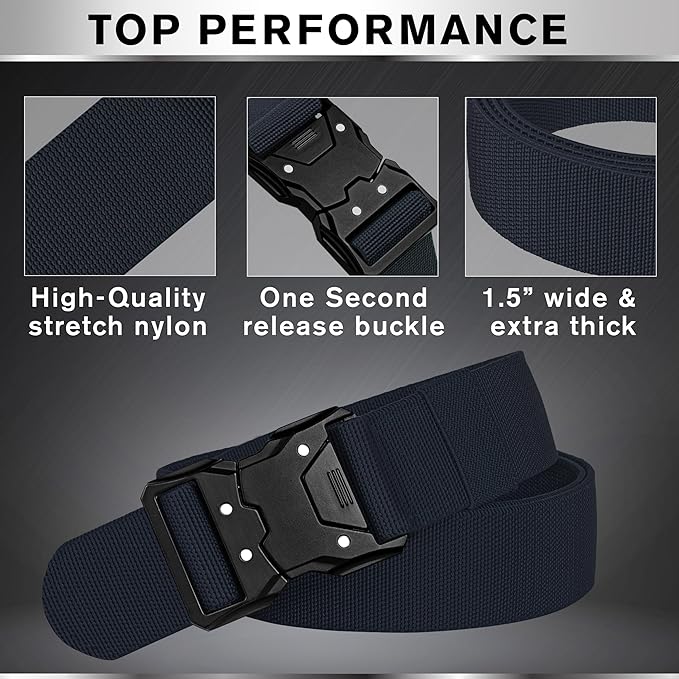 TECEUM Tactical Belt – Heavy-Duty & Quick Release – Military, Work, Rigger, Duty & Utility Belt for Men