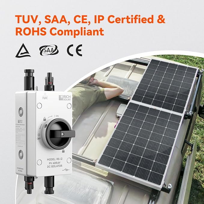 RICH SOLAR Solar PV DC Quick Disconnect Switch 1500V 32 Amps, RS-i2