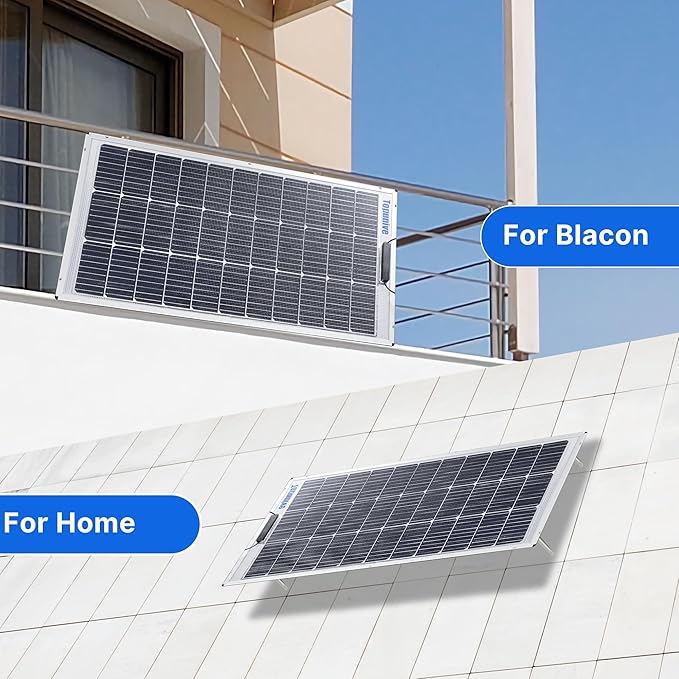 Bifacial 100W 12V Solar Panel 9BB Monocrystalline Cell 12 Volt for Marine RV Trailer Boat Cabin Van Car Uneven Surfaces 12V Battery Charge