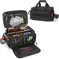 14-Inch Tool Bag with Anti-friction Bottom, Hand Tool Storage Organizer for Men, Tactical Range Bag, Multi-purpose Work Tote for Repairman, Carpenters, Handyman, Black