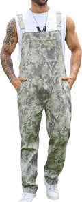 Camo Bibs Overalls for Men Adjustable Straps Work Utility Coveralls Camouflage Jumpsuit