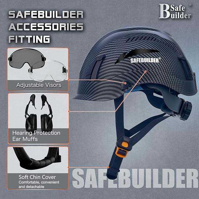 Safety Helmet Hard Hats Construction Head Protection 6-Point Suspension Lightweight Work Outdoor,Industrial ANSI Approved