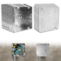 (4 Pack) Airmont Products 4-11/16” Square Electrical Box and Cover Kit, UL Listed Welded Metal Junction Box, 2-1/8” Deep, 42 Cu in, Flat Blank Cover with Keyhole and Slotted Mounts