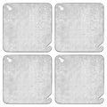 (Pack of 4) Airmont Products 4-11/16" Square Blank Metal Electrical Box Cover, .0625" Thick Galvanized Steel, Flat Square Junction Box Cover Plate with Keyhole & Slotted Mount, 4-11/16'' Blank Cover