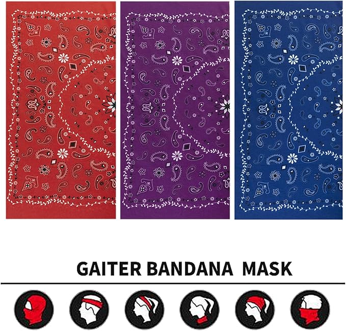 Neck Gaiter Face Cover Bandana Mask Scarf, Breathable Sun& Dust-proof for Cycling Running Fishing Hiking