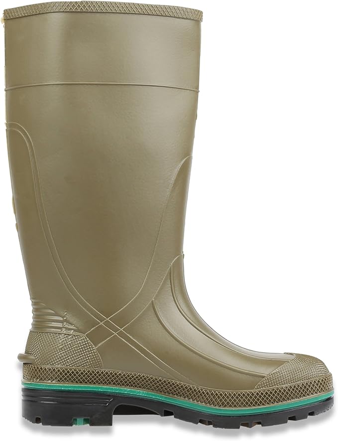 Servus MAX 15" PVC Chemical-Resistant Soft Toe Men's Work Boots, Olive, Green & Brown (75120), Size 14