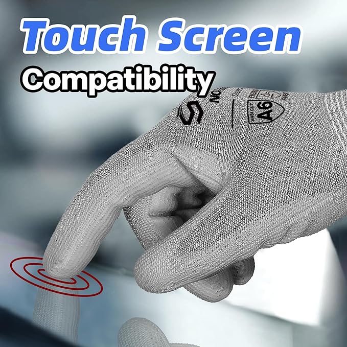 Schwer 3 Pairs Cut Resistant Gloves ANSI A6/A7 (Send Randomly) Cut Proof Work Gloves, Touchscreen, for Men and Women Used for Woodworking, Glass Cutting, Construction, Car Repair, XL