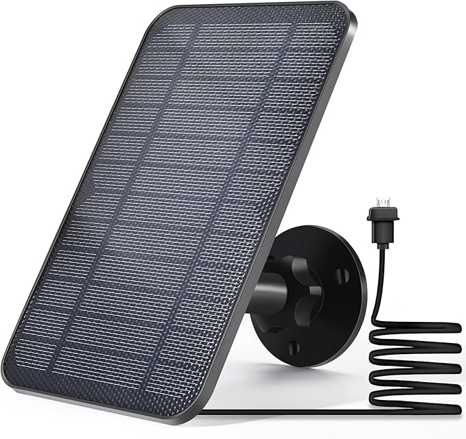 Solar Panel for Blink Camera, Solar Panel Compatible with Blink Outdoor (3rd Gen) Blink XT XT2 Camera, IP65 Waterproof, 13.12ft Cable, Wall Mount