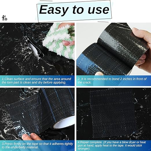 CHUANGSEED Underbelly Tape 6 Inch x 50 Feet - Heavy Duty Automotive Underbody Repair Tape, Waterproof & Durable, Perfect for Car, Truck, Boat & RV Protection, Weather-Resistant, Easy to Apply