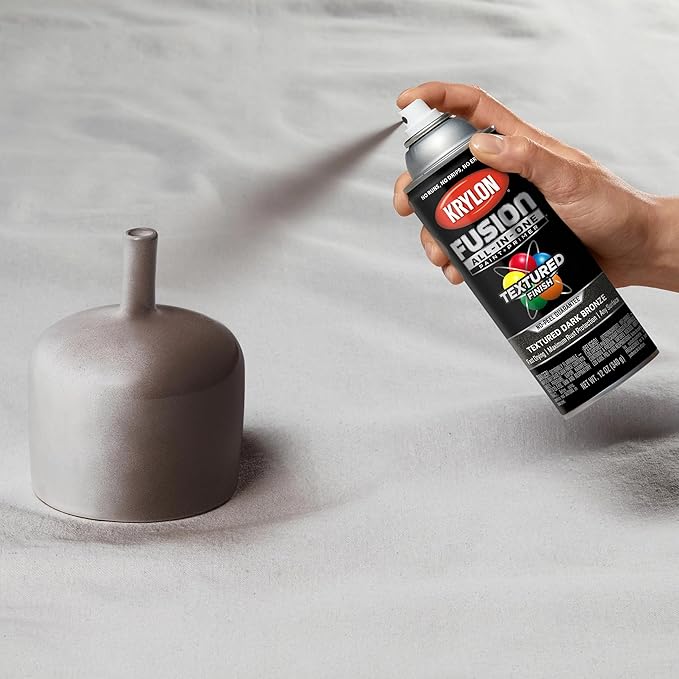 Krylon Fusion All-In-One Adhesive Spray Paint for Indoor/Outdoor Use, 12 oz, Dark Bronze