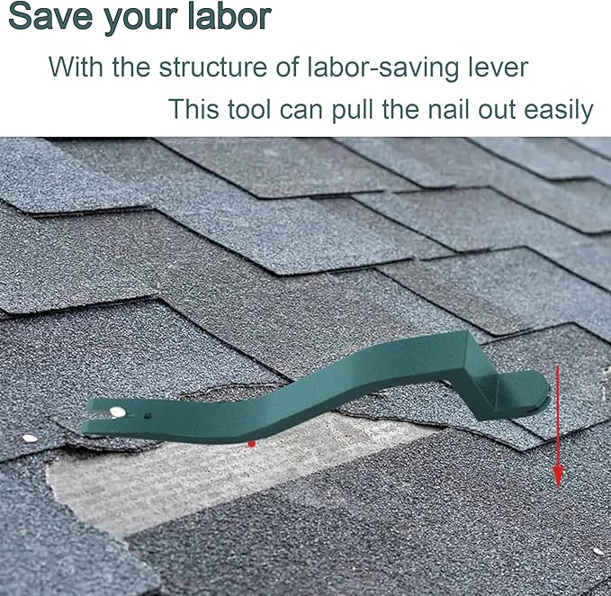 UPGRADED Roof Shingles, Shingle Roofing Tools Shingle Removal Tool Nail Pry Bar Heavy Duty Professional Roof Repair Tool