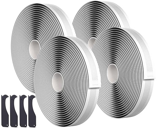 Black Butyl Seal Putty Tape 1 Inch x 30 Feet(4 Pack),Leak Proof Butal Tape for RV Repair, Window, Boat Sealing, Glass and EDPM Rubber Roof Patching