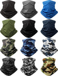 Cuffbow 12 Pack Neck Gaiters Face Mask Bandana Balaclava for Men Women Cooling Neck Gaiter Summer UV Sun Protection Scarf
