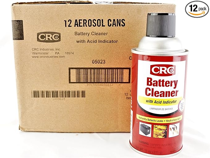 CRC 05023-12PK Battery Cleaner (Acid Indicator 12/11Oz)