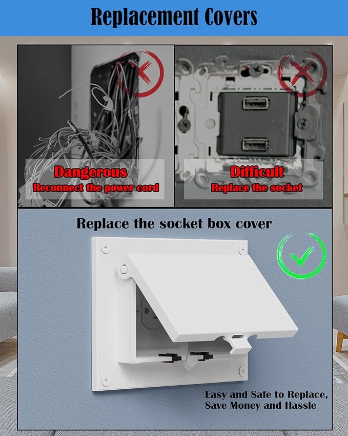 Type 3r Enclosure Cover, DBHW-1 Outdoor Outlet Cover for Wet Locations (Horizontal), Electrical Box Replacement Cover for DBHS1W/DBHR1W/DBHM1W/DBHR141W in Box Electrical Outlet Box - White(2-Pack)