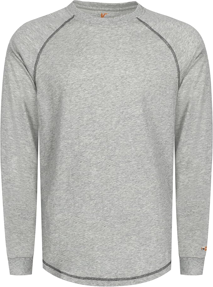 VATRENUS FR Shirts 4oz Lightweight Flame Resistant Henley 100% Cotton Men's Pre-Washed Fire Retardant Base Layer