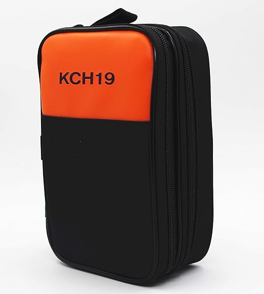 KCH19 Double Layered & Padded Carrying Zipper Case with Wrist Strap Use for Handheld Multimeter,Phase Indicator,Thermometer, Calibrator,Clamp Meter