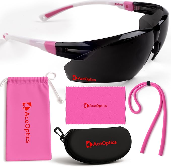 Safety Glasses – ANSI Z87 Certified, 5X Anti-Fog ClearShield™ Lenses with Premium Hard Case & Accessory Bundle