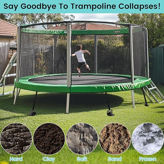 25" Ground Anchors Screw in, Mobile Home Anchors with Upgraded Wider Spiral Blades, Earth Anchors Swing Set Anchors High Wind Heavy Duty for Shed, Trampoline, Carports(Set of 4)